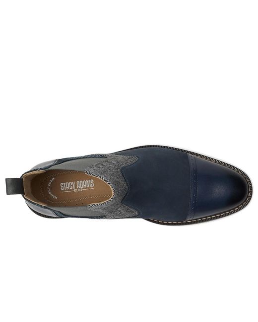 Stacy Adams Blue Finney Cap Toe Chelsea Boot ( Multi) Boots for men