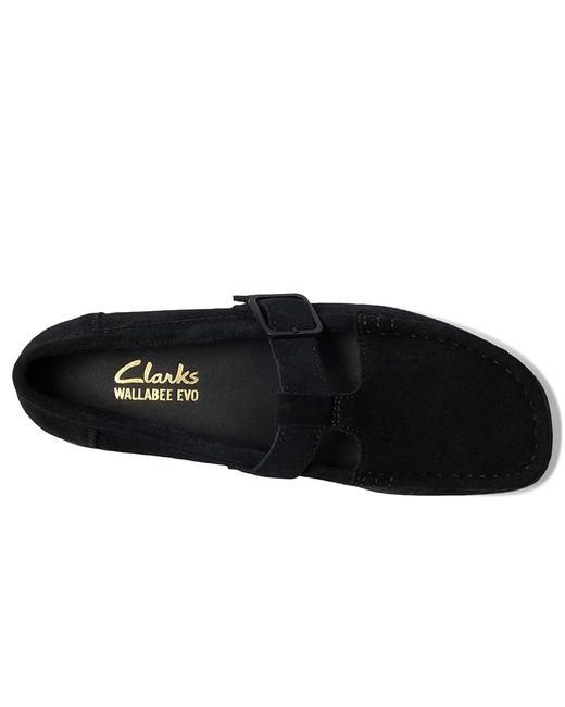 Clarks Black Wallabee Evo Bar Dress Flat Shoes 10 B