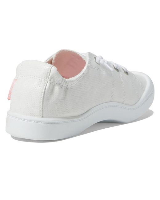Roxy White Bayshore Plus Lx Slip On Shoes, Leather