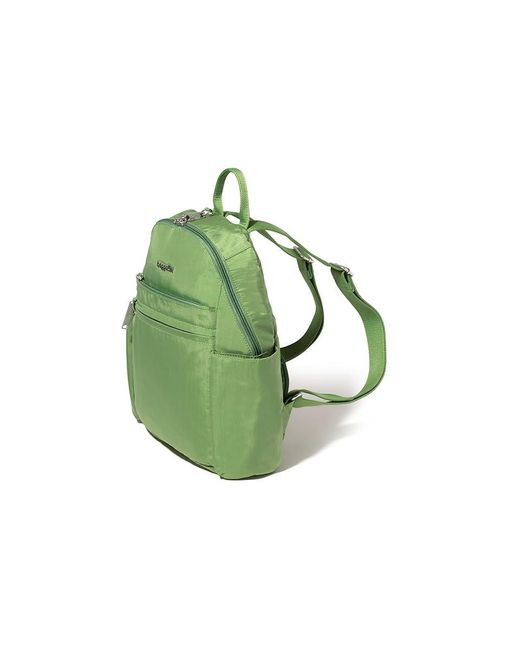 Baggallini Green Securtextm Anti-Theft Vacation Backpack Backpack Bags, Nylon/Polyester/Synthetic