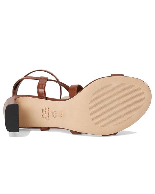 Stuart Weitzman Brown Maven Block 85 Shoes, Leather