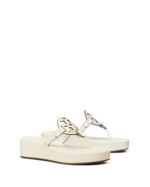 Tory Burch White Miller Wedge 25mm