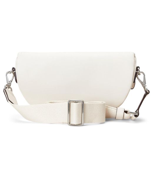 Lauren by Ralph Lauren White Leather Marcy Belt Bag