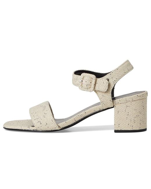 Tory Burch Black Double T City Sandals 55Mm Wedge Shoes, Textile