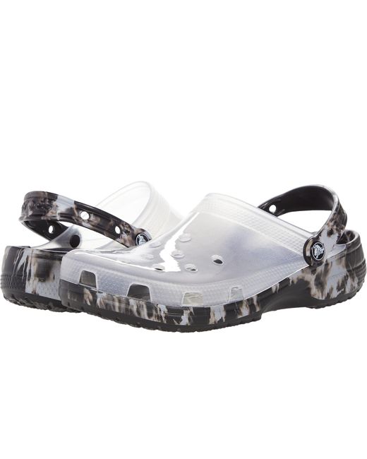 crocs translucent clog black