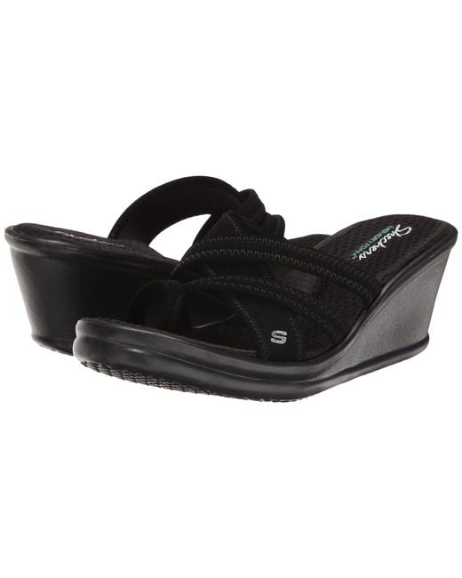 skechers women's rumblers young at heart wedge sandal