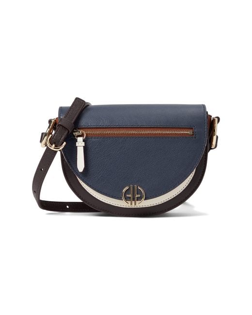 Cole Haan Leather Crescida Crossbody in Navy (Blue) | Lyst