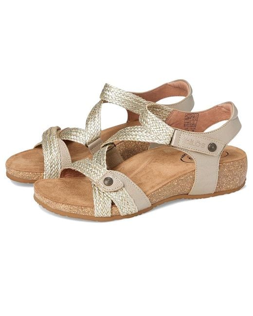 Taos Footwear Metallic Trulie Sandals, Leather