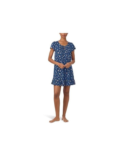 Ralph Lauren Black Flutter Sleeve Knit Ballet Gown Pajama Sets Lg (Us 12-14) Cotton/Viscose
