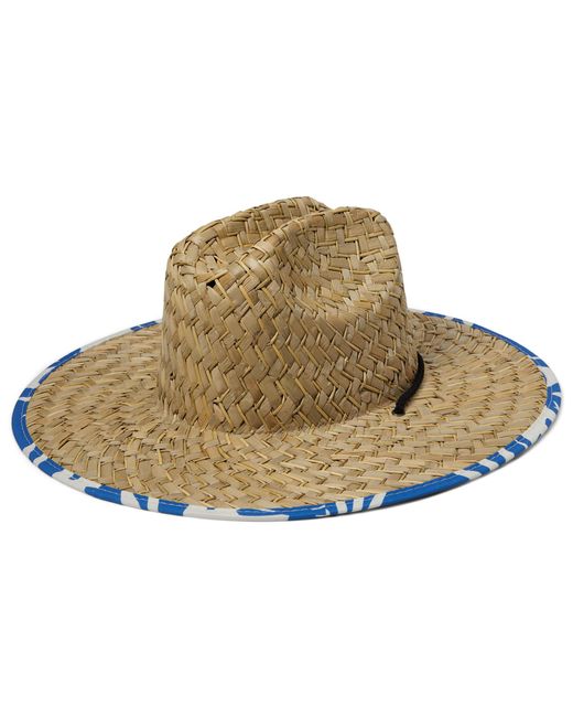 Quiksilver Brown Pierside Print Lifeguard Straw Sun Hat for men