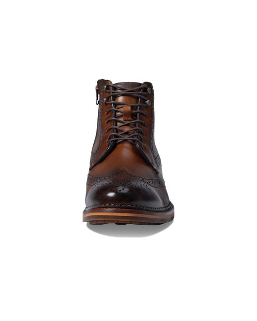 Johnston & Murphy Connelly Wing Tip Boot in Brown for Men | Lyst