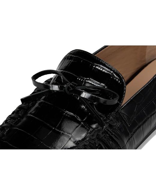 Stuart Weitzman Black Britt Bow Loafer Dress Sandals, Leather