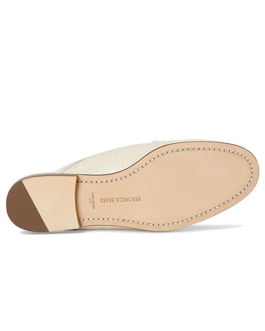 Veronica Beard White Penny Mule Shoes