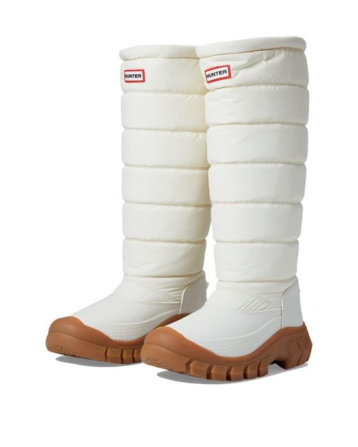 HUNTER Synthetic Intrepid Tall Snow Boot in White Lyst