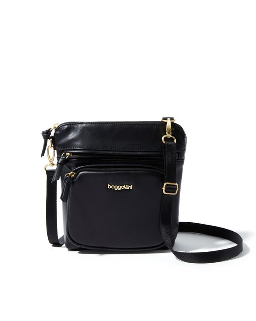 Baggallini Modern Pocket Vegan Leather Crossbody in Black Lyst