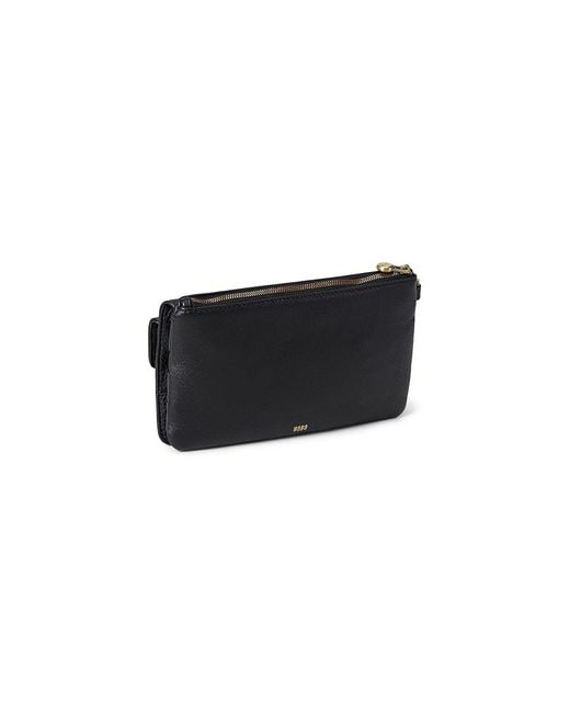 Hobo International Black Goldie Wristlet Handbags, Leather