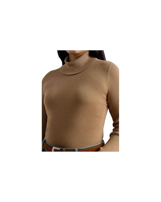 Ralph Lauren Black Plus Size Turtleneck Sweater Sweater, Cotton/Modal/Nylon