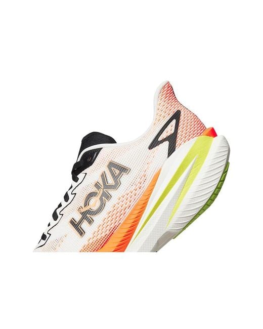 Hoka One One Black Mach X 3 Running Shoes/Neon Tangerine 7 D for men