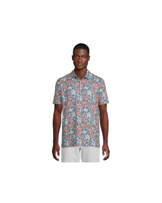 Travis Mathew Black Featherweight Sands Short Sleeve Knit, Cotton/Elastane/Polyester for men