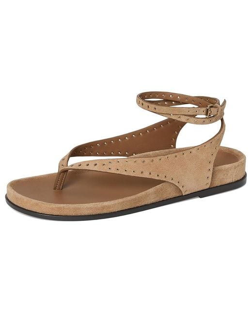 Madewell Brown Millie Thong Lace Up Sandals