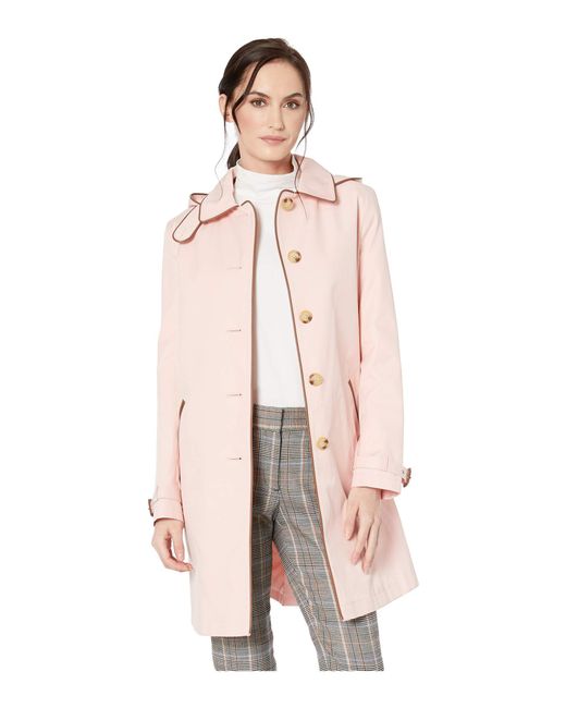 Lauren by Ralph Lauren Rain Balmacaan in Pink Lyst