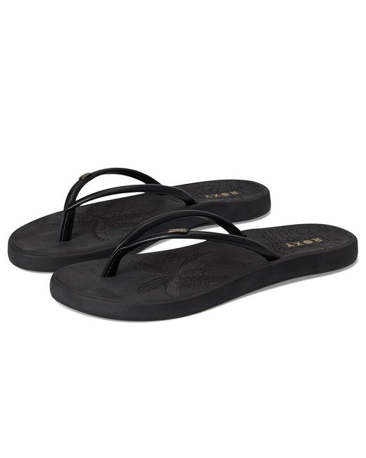 Roxy Black Riverside Wedge Shoes Smooth/ Synthetic