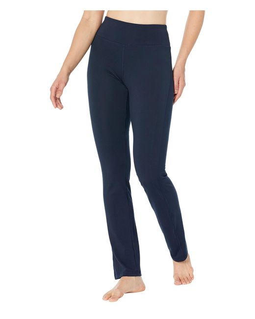 Jockey Premium Brushed Wide Waistband Yoga Pants in Blue Lyst