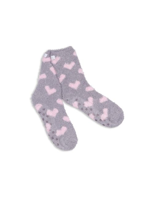Karen Neuburger Heart Gripper Socks in Purple Lyst