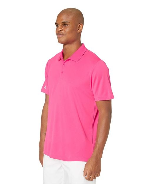 pink adidas polo