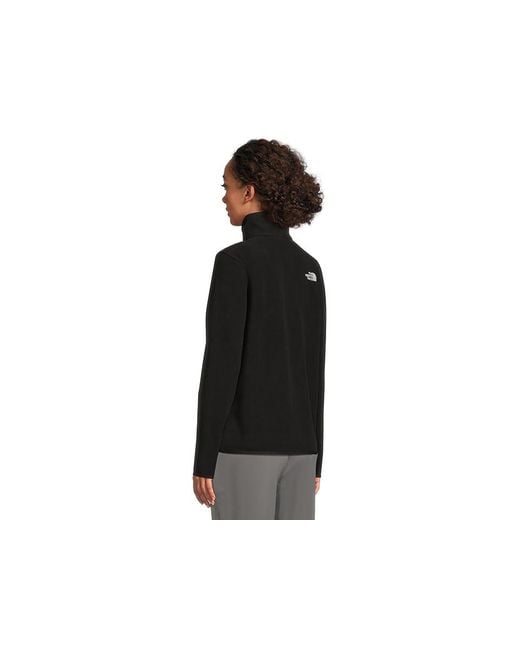 The North Face Black Glacier Fleece 1/4 Zip Jacket Coat, Polyester