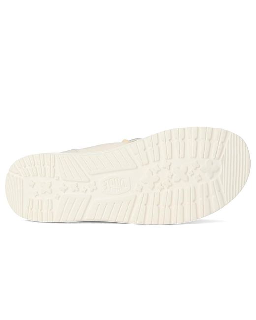 HeyDude White Wendy Funk Crafted Tweed Shoes, Textile