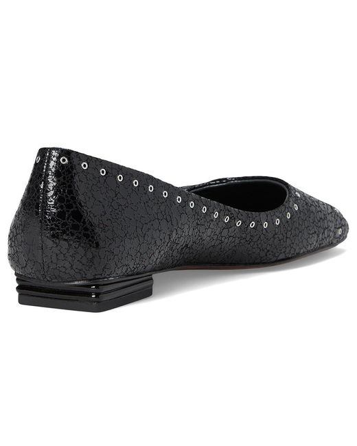 Franco Sarto Black Tracy Embellished Flat Shoes, Leather/Rubber