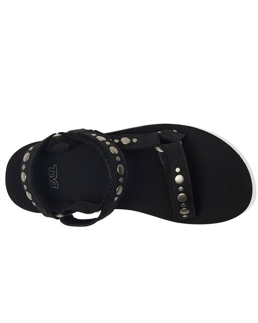 Teva Black Midform Universal Studded Sandals 8 B