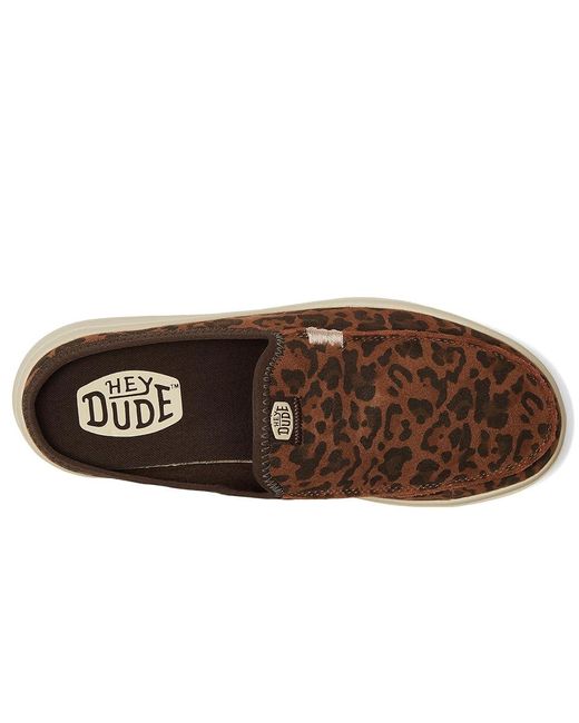 HeyDude Brown Austin Lift Classic Shoes, Suede