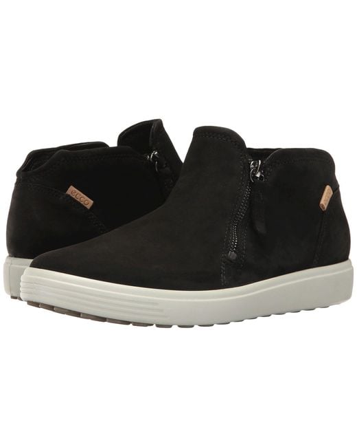 ecco soft 7 low cut zip bootie black