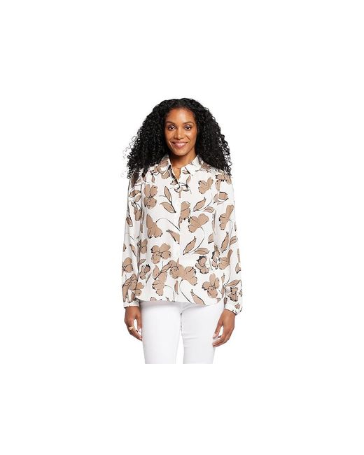 NYDJ Black Modern Blouse (Lotusland) Clothing