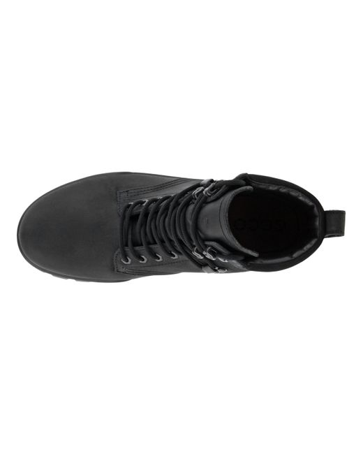 Ecco Black Track 25 Waterproof Plain Toe Tie Boot for men