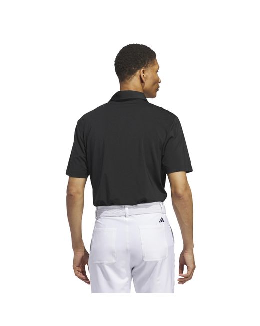 Adidas Originals Black Ultimate365 Solid Short Sleeve Polo for men
