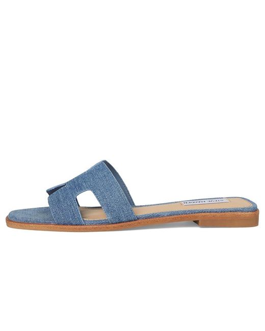 Steve Madden Blue Hadyn Sandal (Denim Fabric) Shoes