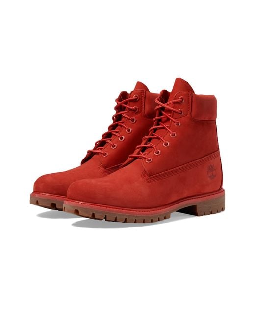 Timberland Red 50th Anniversary Edition Premium 6-inch Waterproof for men