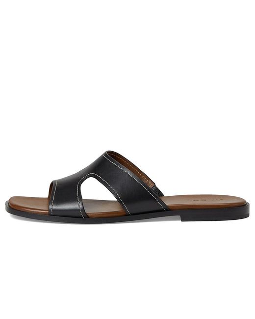 Vince Black Meyers Slide Sandals Wedge Shoes
