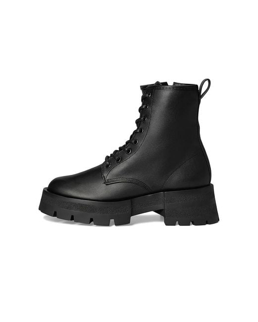 Steve Madden Black Rascal Boots, Leather/Rubber