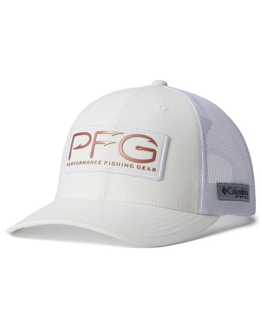 Columbia Black Pfg Mesh Ball Cap Baseball Caps/Pfg Hooks Logo (6 1/2-7 1/2) Cotton