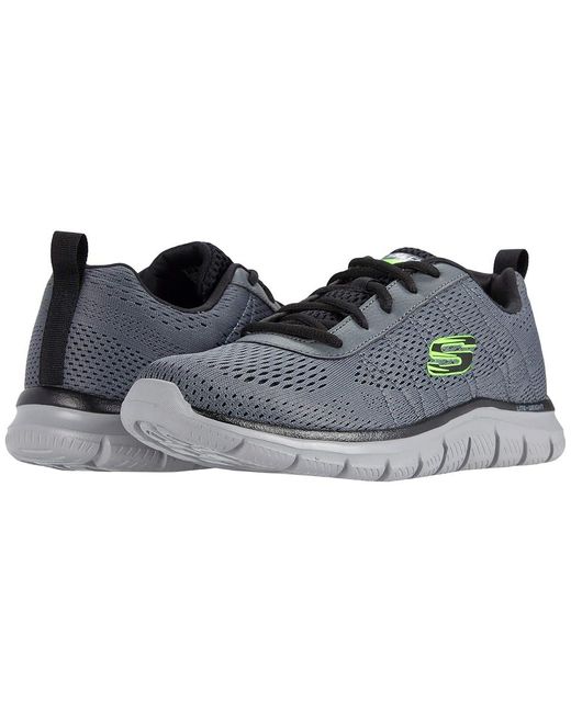 Skechers Gray Track Moulton Shoes Charcoal/ 7 D for men