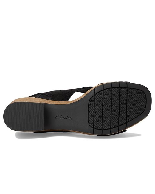 Clarks Black Nerisa West Sandals 6 D