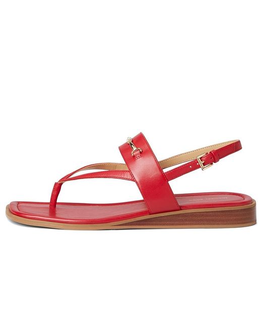 MICHAEL Michael Kors Red Lena Sandal Sandals, Synthetic