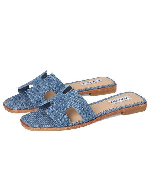 Steve Madden Blue Hadyn Sandal (Denim Fabric) Shoes