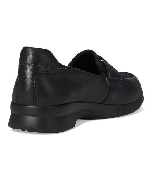 Clarks Black Ellowyn Penny ( Leather) Flat Shoes