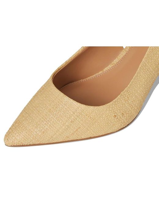Vince Camuto Natural Hamden Buckle Slingback Pumps High Heels, Leather/Rubber