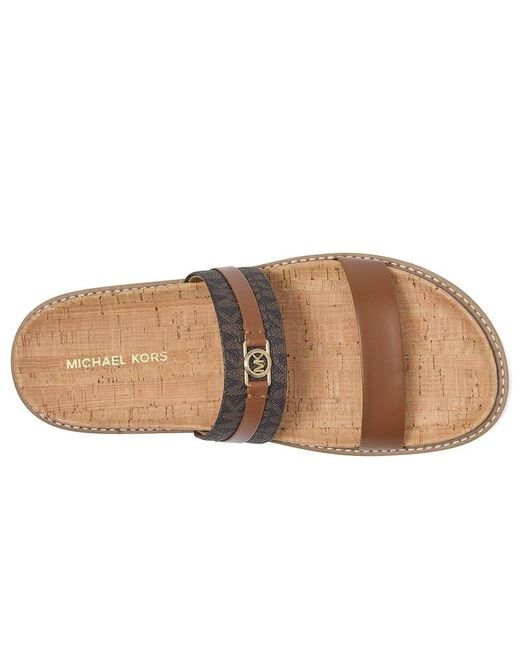 MICHAEL Michael Kors Black Dy Flat Sandal Slide
